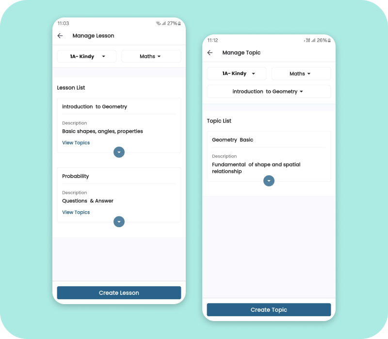 Organize Lesson